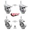 Service Caster Semi Steel Swvl TS Caster w/Roller Bearing-4" Wheel&3/8" Stems-2 w/TTL BRK, 4PK SCC-TSTTL20S415-SSR-381615-2-S-2 - alternate 1